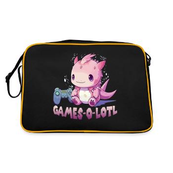Axolotl T pour gamer | Kawaii Stuff | Anime Gamer - Sac Retro - noir/or - Dos