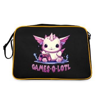 Gamer Axolotl Anime Axolotl T pour les fans de jeu - Sac Retro - noir/or - Dos