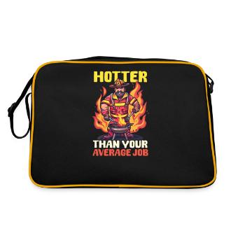 Firefighter Hotter Than Your Average Job - Retro Bag - black/gold - Back