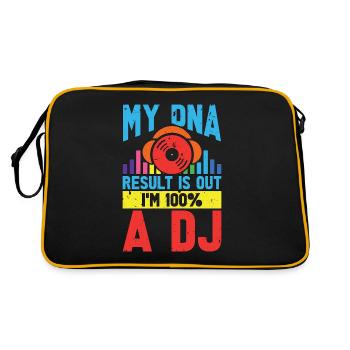 Disc Jockey Mon résultat ADN est DJ Music Disc Jockeys - Sac Retro - noir/or - Dos