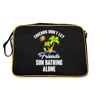 Les amis ne laissent pas leurs amis seuls en été - Sac Retro - noir/or - Dos