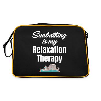 Sunbathing is my relaxation therapy - Retro Bag - black/gold - Back