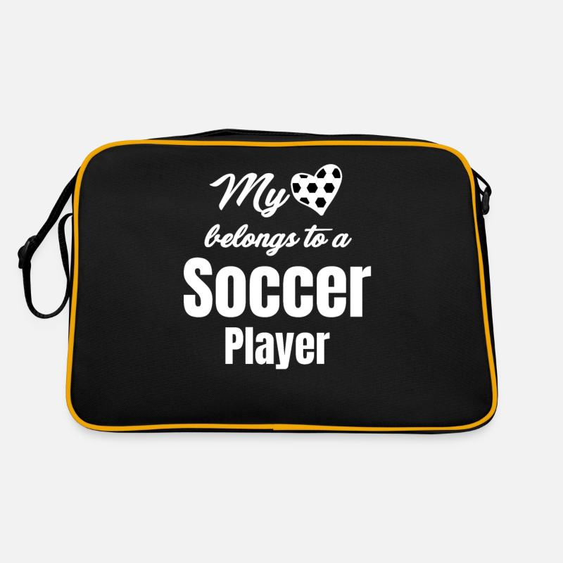 Mein Herz Gehört Einer - Retro Tasche - Schwarz/Gold