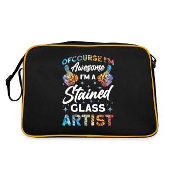 Drôle de vitrail - Sac Retro - noir/or - Dos