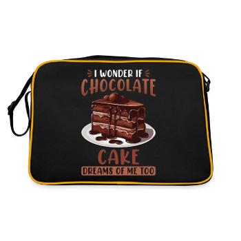 Gâteau au chocolat Boulanger Boulangerie Pâtisserie Dessert Bonbons - Sac Retro - noir/or - Dos