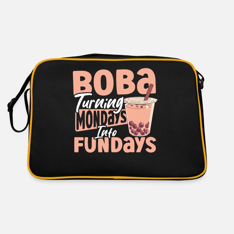 Chai Tee Schwarzer Tee Eistee Boba Tee Retro Tasche