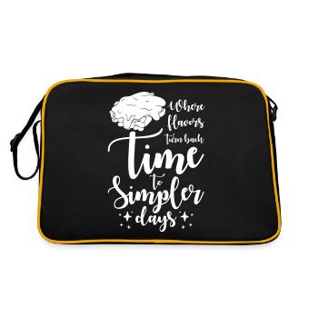 Mac And Cheese Food Nostalgia Childhood Memories - Retro Bag - black/gold - Back