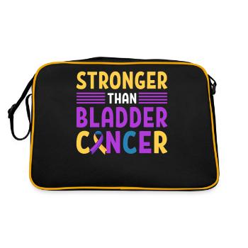 Survivor Bladder Cancer Ribbon Bladder Cancer - Retro Bag - black/gold - Back