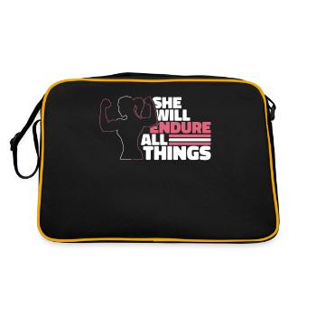 Gewichtheben Gewichtheber Schweiß - Retro Tasche - Schwarz/Gold - Hinten