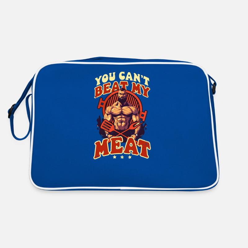 Bodybuilder BBQ Cant Battre La Viande Sac Retro