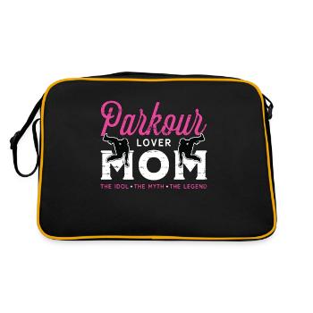 Maman amoureuse du parkour L’idole Le mythe aime courir - Sac Retro - noir/or - Dos
