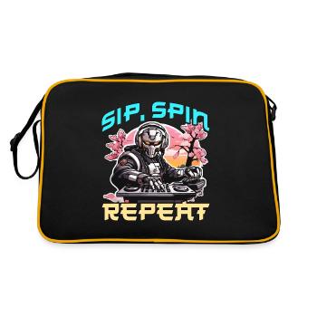 Disc Jockey Siroter Spin Répéter DJ Musique Disc Jockeys - Sac Retro - noir/or - Dos