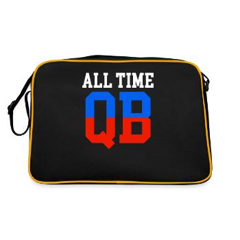 Tous les temps Qb Drôle Quarterback Football - Sac Retro - noir/or - Dos