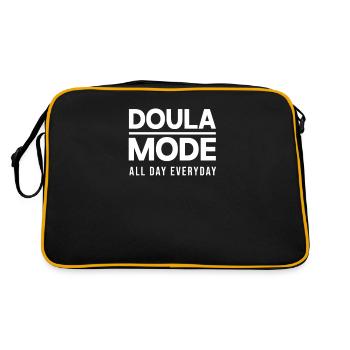 Doula Mode Toute La Journée Sage-Femme Grossesse Bébé - Sac Retro - noir/or - Dos