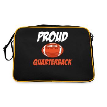 Fier quart-arrière drôle de football coup d’envoi - Sac Retro - noir/or - Dos