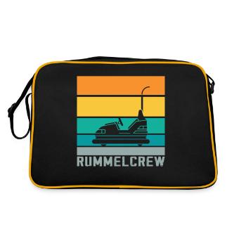 Amusement park, funfair, fair, bumper cars - Retro Bag - black/gold - Back