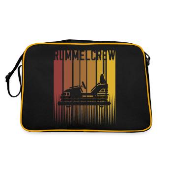 Amusement park, funfair, fair, bumper cars - Retro Bag - black/gold - Back