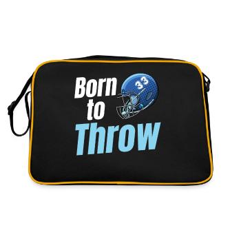 Gardien de but de botté d’envoi de football Born To Quarterback - Sac Retro - noir/or - Dos