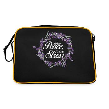 Aromatherapy Lavender Inhale Peace Exhale Stress - Retro Bag - black/gold - Back