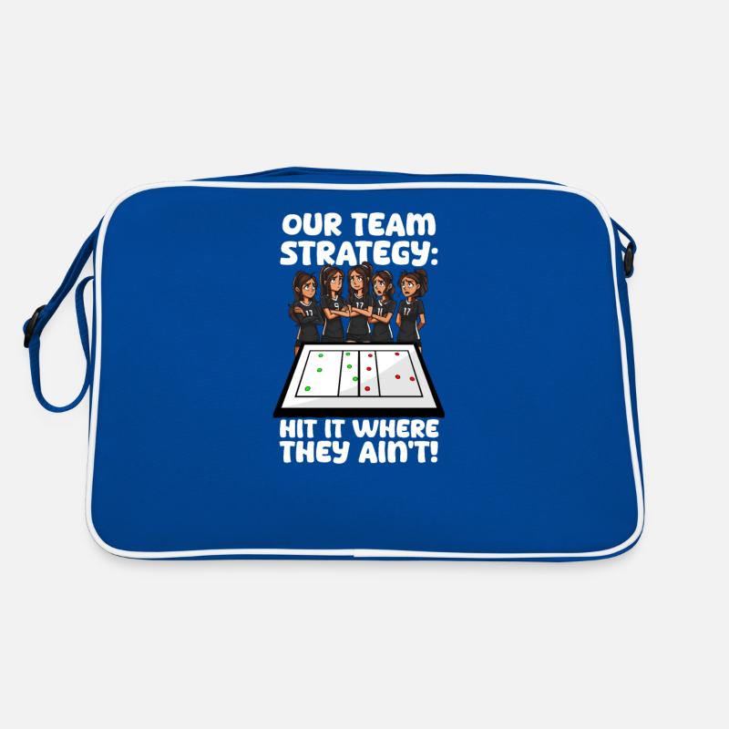 Volleyball Our Team Strategy: Hit Where They Ain't Retro Bag