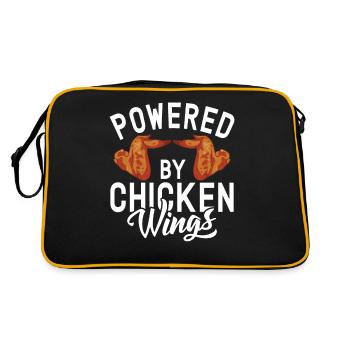 Chicken Wings Gifts - Retro Bag - black/gold - Back