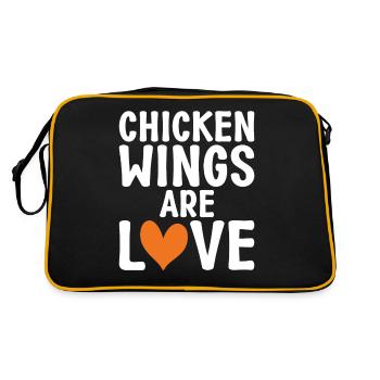 Chicken Wings Gifts - Retro Bag - black/gold - Back