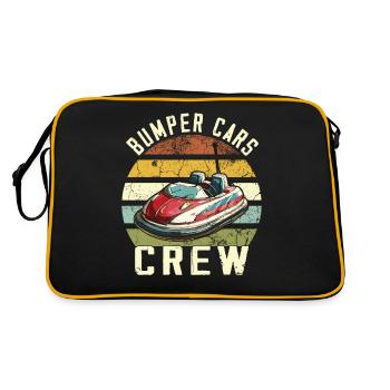 Amusement park, funfair, fair, bumper cars - Retro Bag - black/gold - Back