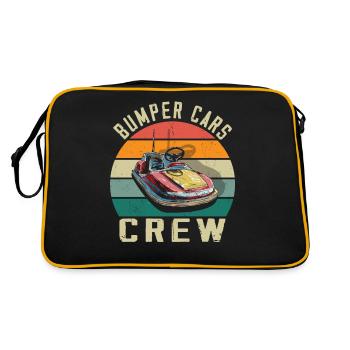 Amusement park, funfair, fair, bumper cars - Retro Bag - black/gold - Back