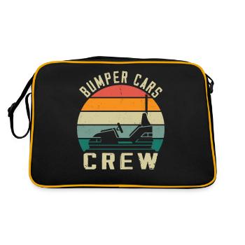Amusement park, funfair, fair, bumper cars - Retro Bag - black/gold - Back
