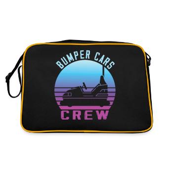 Amusement park, funfair, fair, bumper cars - Retro Bag - black/gold - Back