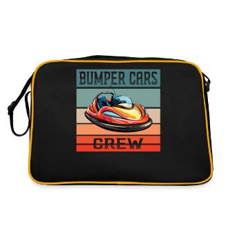 Amusement park, funfair, fair, bumper cars - Retro Bag - black/gold - Back