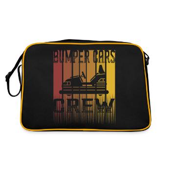 Amusement park, funfair, fair, bumper cars - Retro Bag - black/gold - Back