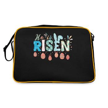 Il est ressuscité Thème de la célébration de Pâques - Sac Retro - noir/or - Dos