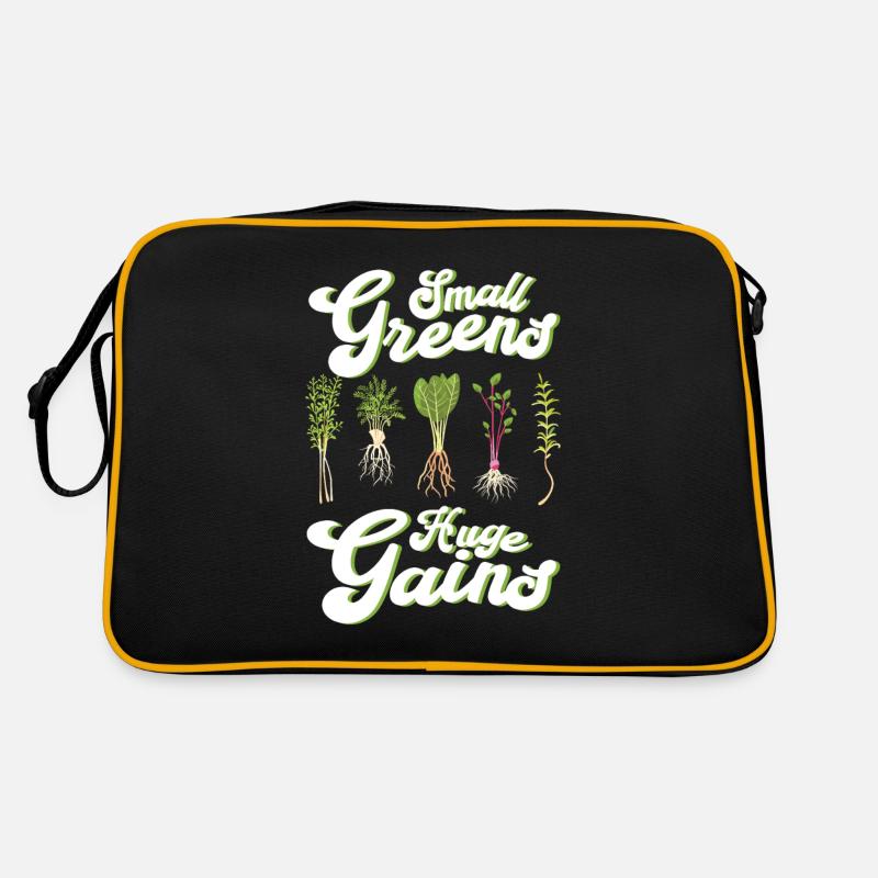 Microgreen Agriculture Gartenarbeit Retro Tasche