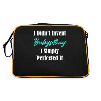 I didn't invent babysitting, I - Retro Bag - black/gold - Back