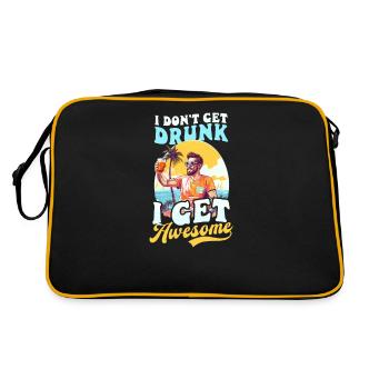 Summer Vacation Don't Get Drunk Get Awesome - Retro Bag - black/gold - Back