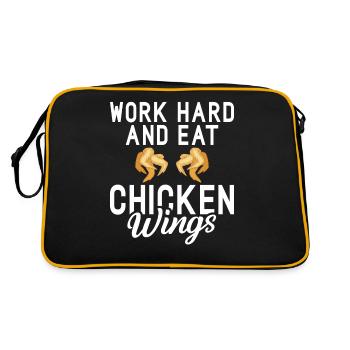Chicken Wings Gifts - Retro Bag - black/gold - Back