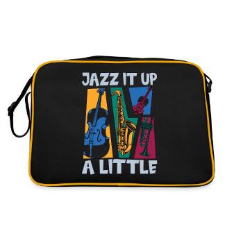 Musique Jazz Jazz It Up Un petit musicien de saxophone - Sac Retro - noir/or - Dos