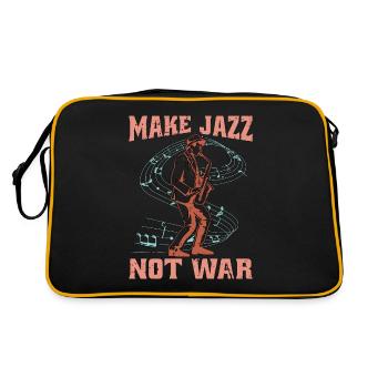 La musique jazz fait du jazz, pas de la guerre, un amateur de musique de saxophone - Sac Retro - noir/or - Dos