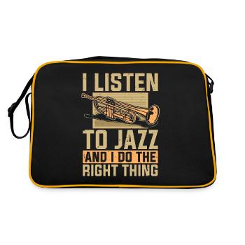 Musique Jazz J’écoute Jazz Et Je Fais La Mélomane - Sac Retro - noir/or - Dos