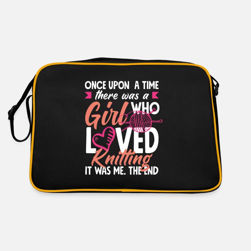 Lustiges Stricken Stricknadel Geschenk Retro Tasche