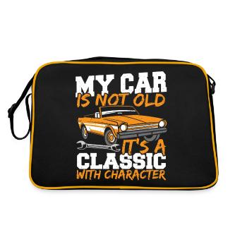 Car Restorer Old Cars Car Lover Obsessive Car - Retro Bag - black/gold - Back
