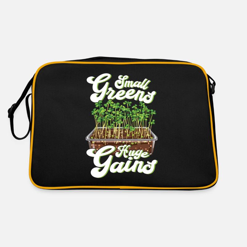 Microgreen Agriculture Gartenarbeit Retro Tasche