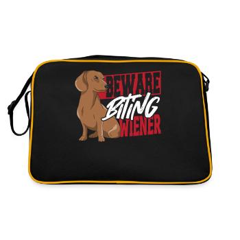 Teckel Chiweenie Amoureux des chiens Doxie Maman Viennoise - Sac Retro - noir/or - Dos