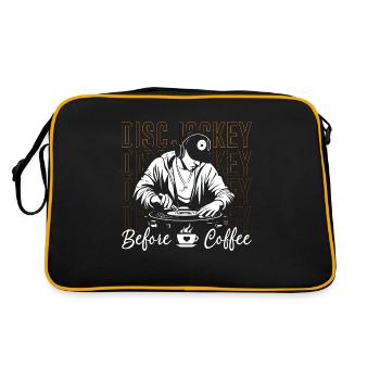 Disc Jockey Avant le Café Platine Amateur de Café - Sac Retro - noir/or - Dos