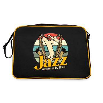 Musique Jazz Le Jazz Veut Être Amateur De Saxophone Rétro - Sac Retro - noir/or - Dos