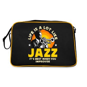La vie de la musique jazz ressemble beaucoup à celle de son meilleur musicien - Sac Retro - noir/or - Dos