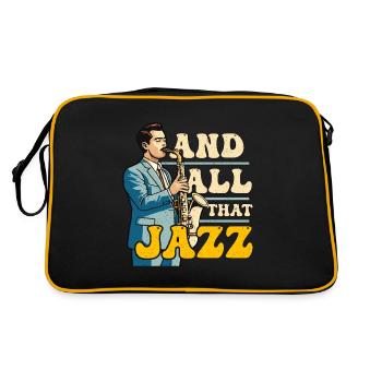 Musique Jazz Et Tout Ce Jazz Musicien Saxophoniste - Sac Retro - noir/or - Dos