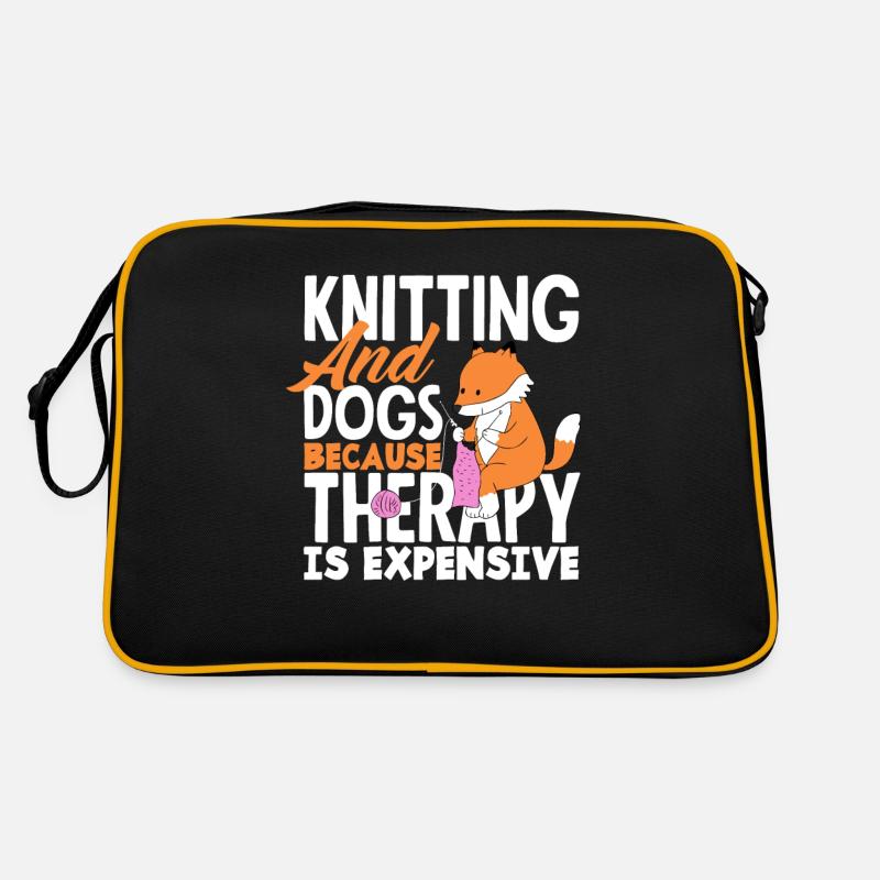 Lustiges Stricken Stricknadel Geschenk Retro Tasche