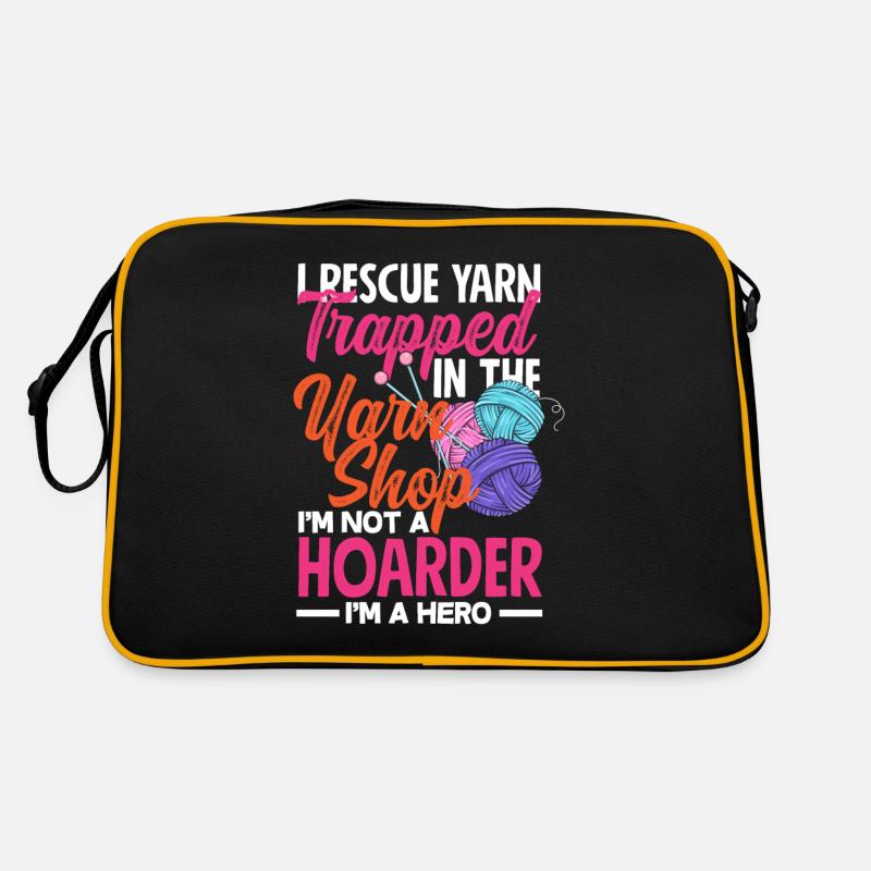 Funny Knitting Knitting Needle Gift Retro Bag